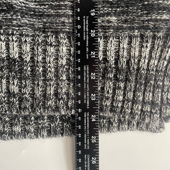 Cynthia Rowley Cowl Neck Wool Blend Sweater Womens Size Medium Tunic Black Gray - Picture 7 of 9